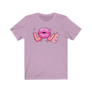 Love Lips Valentine's Day Unisex Jersey Short Sleeve Tee - Lili White Creations 