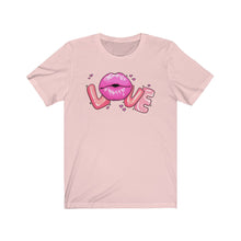 Load image into Gallery viewer, Love Lips Valentine&#39;s Day Unisex Jersey Short Sleeve Tee - Lili White Creations 