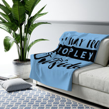 Load image into Gallery viewer, It&#39;s Way Too Peopley Outside Sherpa Fleece Blanket - Lili White Creations 