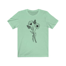 Load image into Gallery viewer, Cultivate Kindness Flowers Unisex Jersey Short Sleeve Tee - Lili White Creations 