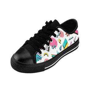 90s Print Men's Sneakers - Lili White Creations 