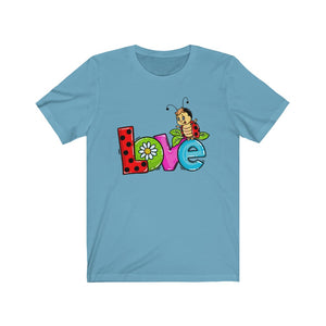 Love Ladybug Valentine's Day Unisex Jersey Short Sleeve Tee - Lili White Creations 