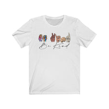 Load image into Gallery viewer, Be Kind Sign Language Unisex Jersey Short Sleeve Tee - Lili White Creations 