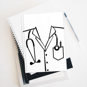 Medical Lab Coat Journal - Ruled Line - Lili White Creations 