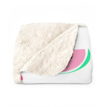 Load image into Gallery viewer, Watermelon Print Sherpa Fleece Blanket - Lili White Creations 