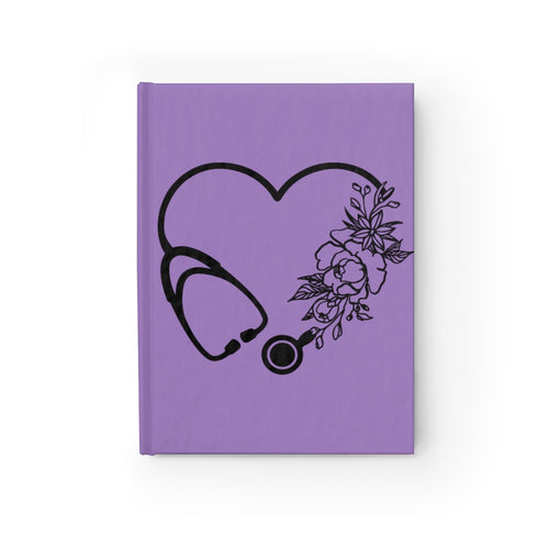 Floral Stethoscope Journal - Ruled Line - Lili White Creations 