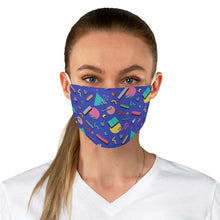 Load image into Gallery viewer, 90s Design Purple Fabric Face Mask - Lili White Creations 