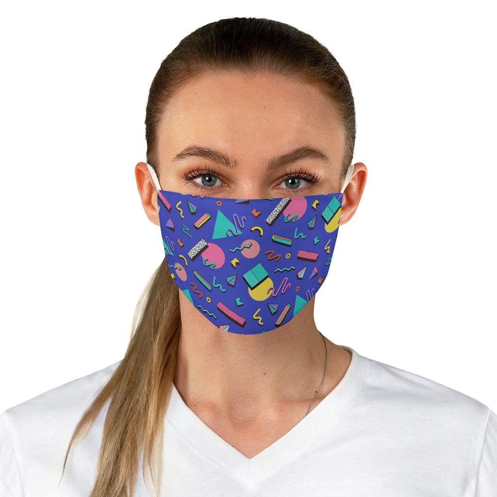 90s Design Purple Fabric Face Mask - Lili White Creations 