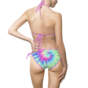 Pastel Tye Dye Women's Bikini Swimsuit - Lili White Creations 