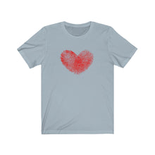 Load image into Gallery viewer, Fingerprint Heart Unisex Jersey Short Sleeve Tee - Lili White Creations 