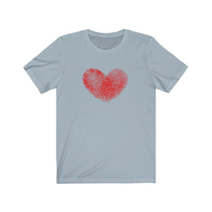 Fingerprint Heart Unisex Jersey Short Sleeve Tee - Lili White Creations 