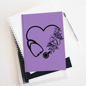 Floral Stethoscope Journal - Ruled Line - Lili White Creations 