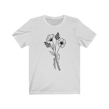 Load image into Gallery viewer, Cultivate Kindness Flowers Unisex Jersey Short Sleeve Tee - Lili White Creations 