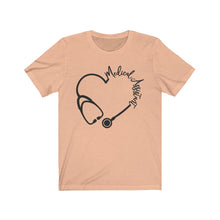 Load image into Gallery viewer, Medical Assistant Stethoscope Heart Unisex Jersey Short Sleeve Tee - Lili White Creations 