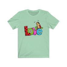 Load image into Gallery viewer, Love Ladybug Valentine&#39;s Day Unisex Jersey Short Sleeve Tee - Lili White Creations 