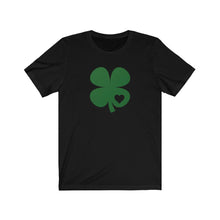 Load image into Gallery viewer, Shamrock with Heart Unisex Jersey Short Sleeve Tee - Lili White Creations 