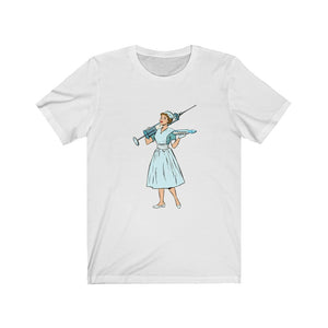 Nurse With Syringe Unisex Jersey Short Sleeve Tee - Lili White Creations 