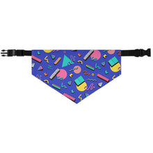 Load image into Gallery viewer, Purple 90s Design Pet Bandana Collar - Lili White Creations 