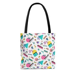 90s Design All Over Print Tote Bag - Lili White Creations 