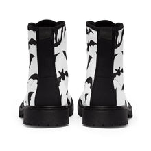 Load image into Gallery viewer, Black Bats Women&#39;s Canvas Boots - Lili White Creations 