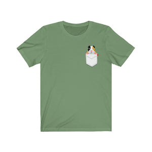 Guinea Pig in Pocket Unisex Jersey Short Sleeve Tee - Lili White Creations 