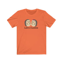 Load image into Gallery viewer, Let&#39;s Cuddle Hedgehog Pair / Couple / Friends Unisex Jersey Short Sleeve Tee - Lili White Creations 