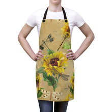 Load image into Gallery viewer, Sunflowers and Dragonflies Apron - Lili White Creations 