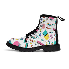 Load image into Gallery viewer, 90s Print Men&#39;s Canvas Boots - Lili White Creations 