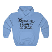 Load image into Gallery viewer, I&#39;m a Respiratory Therapist. Whats your Superpower? Unisex Heavy Blend Hooded Sweatshirt - Lili White Creations 