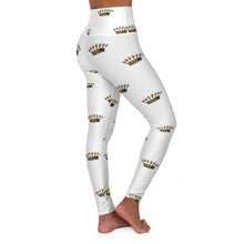 Load image into Gallery viewer, Gold Crown High Waisted Yoga Leggings - Lili White Creations 