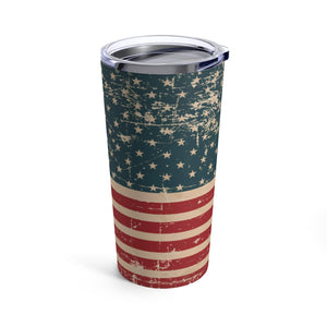 Distressed American Flag Tumbler 20oz - Lili White Creations 