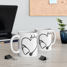 Load image into Gallery viewer, Medical Assistant Stethoscope Mug 11oz - Lili White Creations 