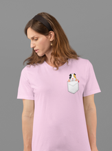 Load image into Gallery viewer, Guinea Pig in Pocket Unisex Jersey Short Sleeve Tee - Lili White Creations 