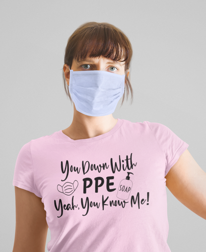 You Down With PPE Yeah, You Know Me! Unisex Jersey Short Sleeve Tee - Lili White Creations 